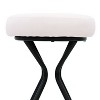 CAVINAS Backless Counter Height Bar Stools Set of 2,Modern 30" Barstools with Round Padded Velvet Seat,Boho Counter Stools for Kitchen Counter - 4 of 4
