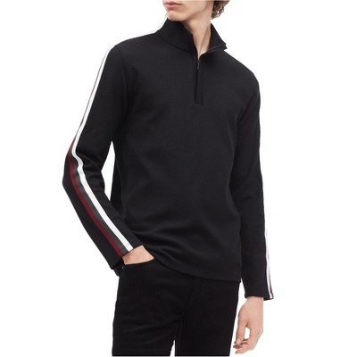 Calvin Klein Mens 1/4 Ribbed Pullover Sweater