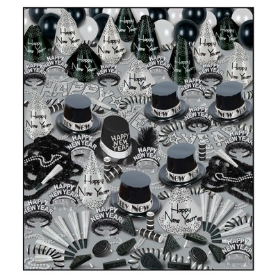 Beistle New Year Silver Bonanza Deluxe Asst for 100 Silver