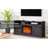 Fireplace TV Stand with 67-Inch TV Cabinet ,Built-in 23-Inch Electric Fireplace Single Drawer, Double Door, 1400W/120V/60Hz - 3 of 4