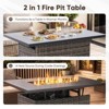 Buenhomino 5pcs Wicker Patio seating Furniture Fire Pit Set with Swivel Chairs for Garden Porch Backyard - 3 of 4