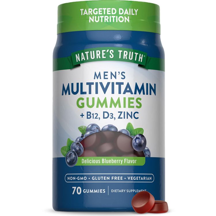 Nature's Truth Multivitamin for Men Gummies | 70 Count | Blueberry Flavor, 1 of 7