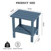 Tree City Double Outdoor Side Table, 2-Tier Weather-Resistant Patio End Table for Backyard, Porch & Pool, Durable HDPE Small Table - 4 of 4
