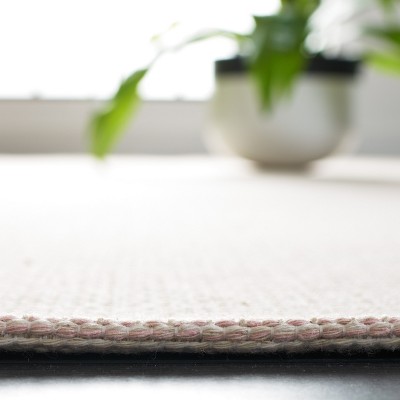 Augustine Ivory and Pink Boho-Mod Flatweave Runner Rug