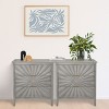 3 Drawer Storage Cabinet for Bedroom, Modern Farmhouse Dresser with Carved Front, Pine Legs and Anti-Tip Safety -The Pop Home - 2 of 4