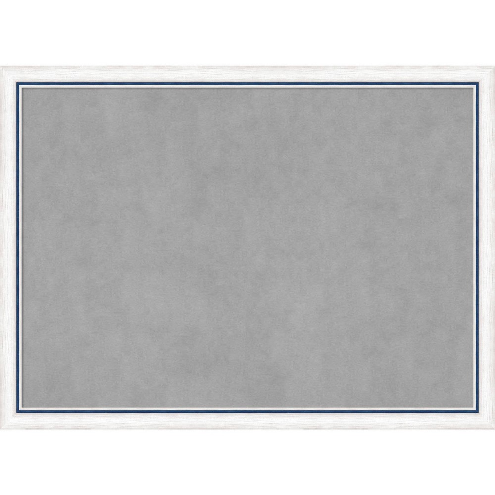 Photos - Dry Erase Board / Flipchart 30"x22" Morgan Framed Magnetic Board White/Blue - Amanti Art: Metal, Wall