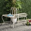 Abia Wrought Iron 50 Inch W Outdoor Tree Bench  - Safavieh - image 2 of 4