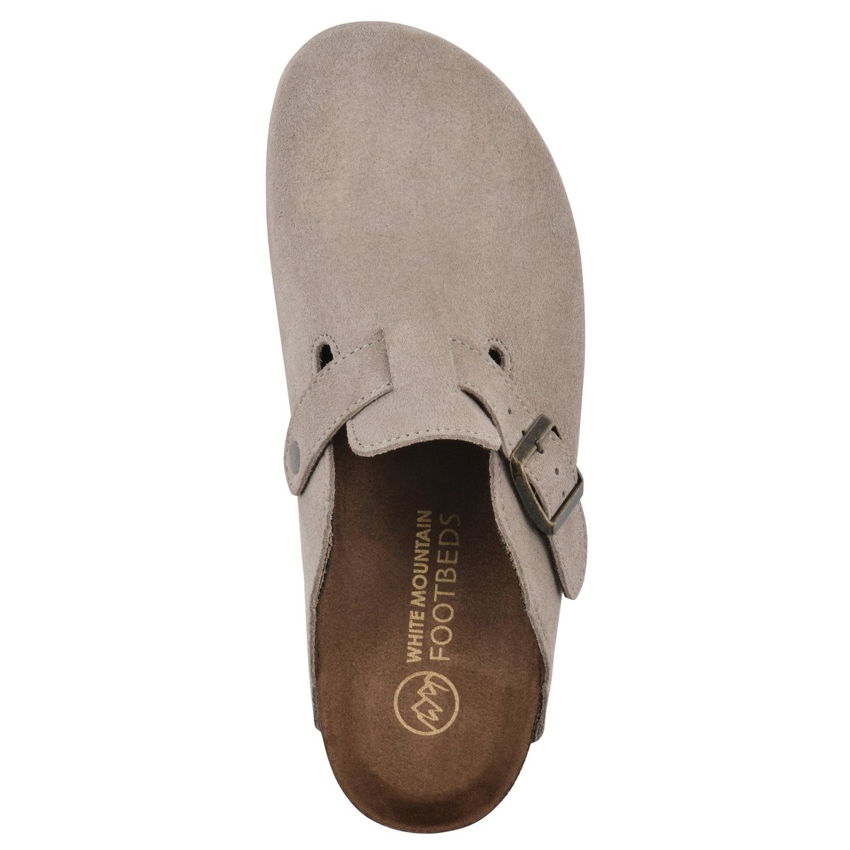 Женские сабо White Mountain Women's Bari Footbeds Clog, Taupe Suede, 10 — фото 3