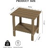 Tree City Double Outdoor Side Table, 2-Tier Weather-Resistant Patio End Table for Backyard, Porch & Pool, Durable HDPE Small Table - 3 of 4