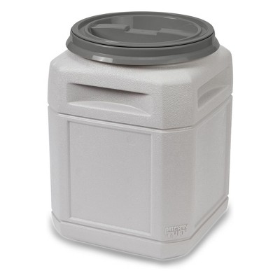 Mighty Tuff Pet Food Storage Container with Airtight Lid and Handles, 10 Gal