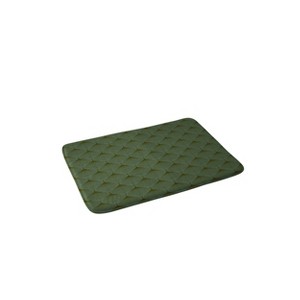 21"x34" Caroline Okun Mossy Green Bulbs Memory Foam Bath Rug Green - Deny Designs: Microfiber, Machine Washable, Rectangle Shape - 1 of 3