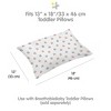 BreathableBaby Cotton Percale Pillowcase, For 13" x 18"/33 x 46 cm Toddler Pillow, Rabbits (2-Pack) - 3 of 4