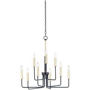 Maxim Lighting Sullivan 9 - Light Chandelier in  Black/Gold - 1 of 4