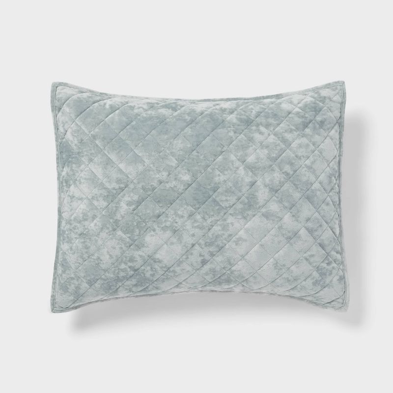 Luxe Diamond Stitch Velvet Quilt Sham - Threshold™, 1 of 5
