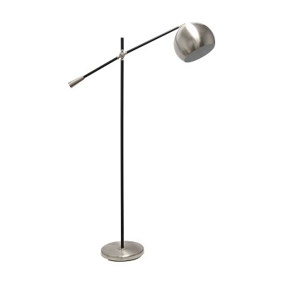 Swivel Floor Lamp with Inner Dome Shade Brushed Nickel - Lalia Home