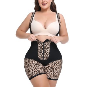 Voxshe Women's Shapewear Bodysuit Leopard Printed Body Shaper Extra Frim Compression Garment - 1 of 4