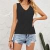 Womens Summer Sleeveless Knit Tops Ribbed V Neck Pullover Sweater Tank Tops Crochet Lightweight Sweater Vest Pointelle Knit Sweater Tops - 4 of 4