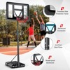 Garvee Portable Basketball Hoop, 4.25FT to 10FT Height Adjustable Goal System with 44" Shatterproof Backboard for Outdoor/Indoor Use - 3 of 4