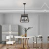 KTMBDW 4 Light Chandelier, Industrial Ceiling Light Black Farmhouse Metal Cage Adjustable Height Hanging Light for Kitchen Island - 2 of 4