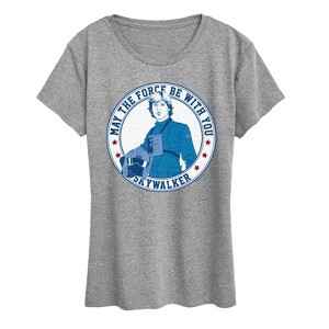 Women's - Star Wars - Luke Sykwalker Americana Short Sleeve Graphic T-Shirt - 1 of 4