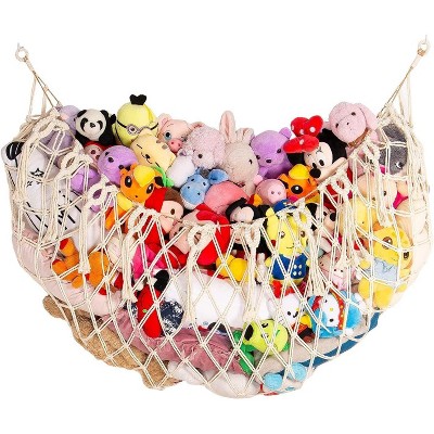 Maison Products Stuffed Animal Net Hammock Wall Hanging Net for Stuffed Animal Storage Macrame Toy Display Plush Toy Holder Soft Toy organizer