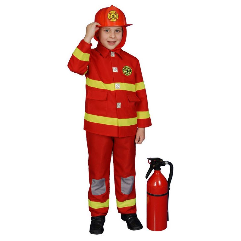 Dress Up America Firefighter Costume For Kids, 1 of 4