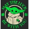 Women's Star Wars The Mandalorian Grogu St. Patrick's Day May the Luck Be With You T-Shirt - 2 of 4