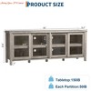 PB Board and MDF Board Sliding Clear Glass TV Cabinet Set w/ Large Size, Push-Pull Type Easy Assembly - 2 of 4