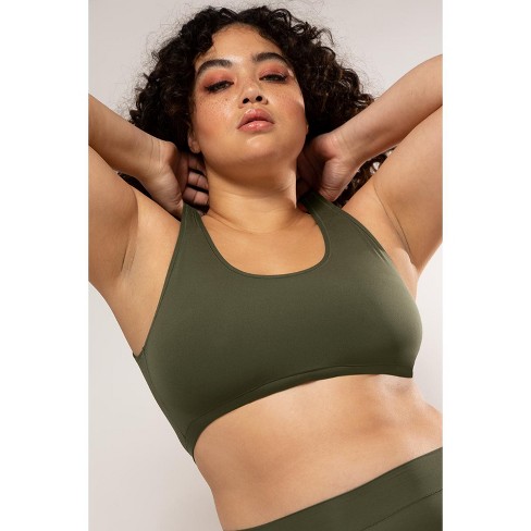 Smart & Sexy Women's Stretchiest EVER Scoop Neck Bralette 2 Pack Olive  Night/Black Hue S/M