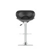 Set of 2 Adjustable Curved Form Fitting Leatherette Barstool - Corliving - 2 of 4