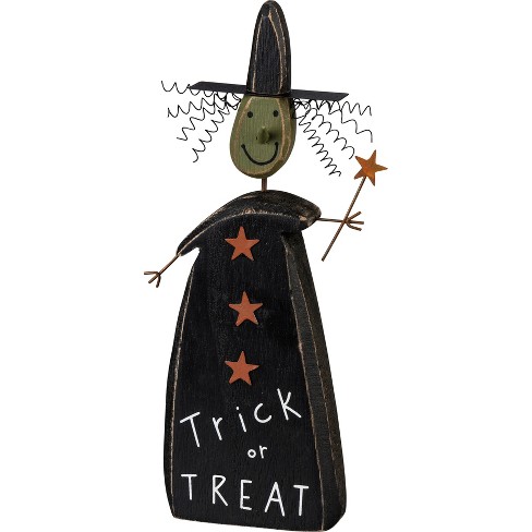 Primitives by Kathy Halloween 8" Chunky Sitter, Tricky Witch, Trick or Treat - image 1 of 1