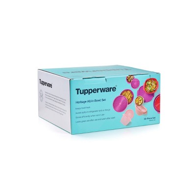 Tupperware 30pc (set of 15) Heritage Food Storage Container Set Pink: Stackable, BPA-Free, Dishwasher-Safe, Airtight Seal