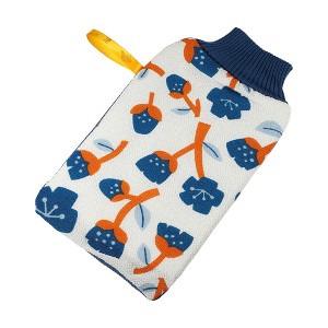 Unique Bargains Bathroom Bath Shower Gloves 9.45"x5.51" Blue 1 Pc - 1 of 4