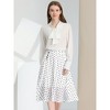 INSPIRE CHIC Women's Elastic Waist Zipper Polka Dots Casual Midi Skirts - 2 of 4
