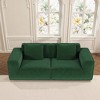 Whisen Modular Sofa Bed - Oversized, Convertible, Soft Corduroy Cloud Velvet Fabric, Two Person Combination - 2 of 4