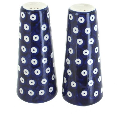 Blue Rose Polish Pottery Dots Salt & Pepper Shakers