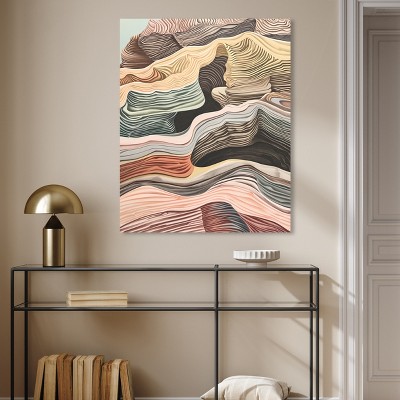 Boho Abstract Multicolor Canvas Wall Art, 30" x 36"