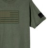 America Straight & Wavy Flags Adult Monterrey Sage Crew Neck Short Sleeve T-shirt - 3 of 4