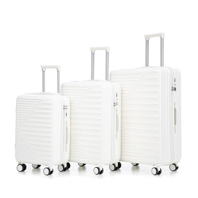 3 Piece Set Of Luggage,ABS Spinner Wheel Luggage With TSA Combination Lock,20/24/28 Inch Luggage Set,Suitcases Set-Cuddlewood
