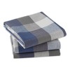 Design Imports French Blue Tri Color Check Dishtowel (Set Of 3) - 2 of 4