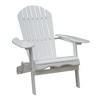 Northbeam Outdoor Portable Foldable Wooden Adirondack Deck Lounge Chair, White, 2 Pack & Merry Products Acacia Hardwood Flat Folding Side Table, White - 2 of 4