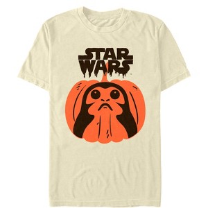 Men's Star Wars The Last Jedi Halloween Porg-o'-Lantern T-Shirt - 1 of 3