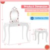 Infans Kid Vanity Table Stool Set Storage Drawer Watermelon Patterns Play Makeup Set - image 2 of 4