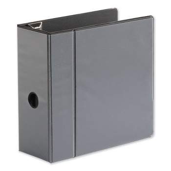 Universal Deluxe Easy-to-Open D-Ring View Binder, 3 Rings, 5" Capacity, 11 x 8.5, Black