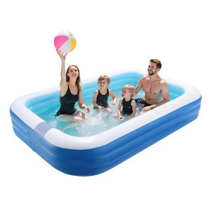 VEVOR Inflatable Pool, 118 x 67 x 20 inch, Large Family Swimming Pool With Repair Patches, Suitable For Kids And Adults, Perfect For Indoor Or Outdoor - 1 of 4