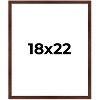 PosterPalooza | Classic Modern Brown Picture Frame - UV Acrylic, Foam Board Backing, Hanging Hardware - 2 of 4