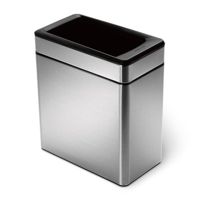 Brushed Stainless Steel 2.6 Gal Pedal Trash Can