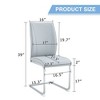 NicBex PU Dining Chairs,Simple Armless Chairs with Metal Legs for Home,Kitchen,Living Room,Restaurant - 3 of 4