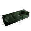GDFStudio Lynn Modern 111.5 " Chenille 3-Seat Sectional Sofa with Pillows - 3 of 4