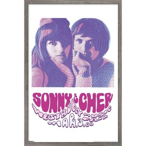 Trends International Sonny and Cher - Westbury Music Fair Framed Wall Poster Prints - 1 of 4